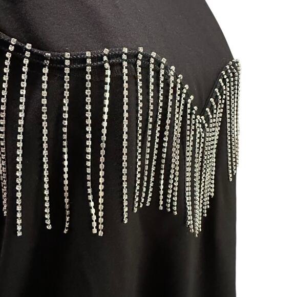 Gianni Bini Fringe Embellished Sweatshirt Top Edgy Country Cowboy Taylor Swift M - Picture 7 of 11